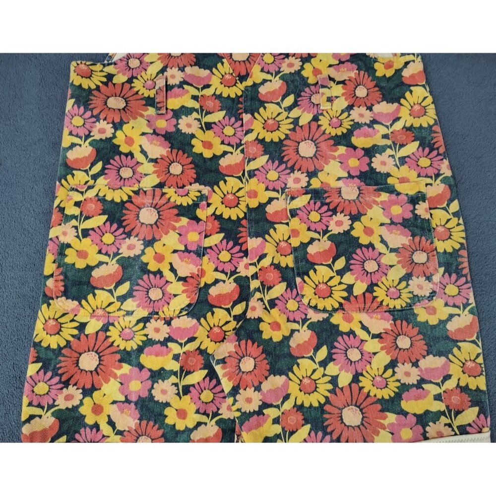 Lucy & Yak Overall Shortalls Women 18R "The Florian Print Easton" Organic Cotton - Picture 10 of 11